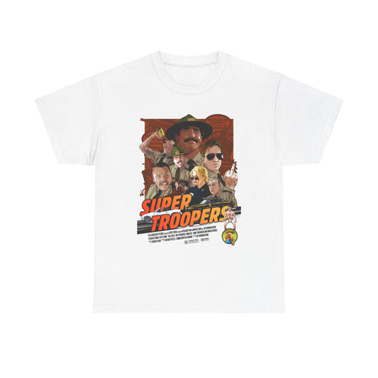 SuperTroopers graphic T Shirt Vintage Movie Poster Retro Unisex Heavy Cotton Tee