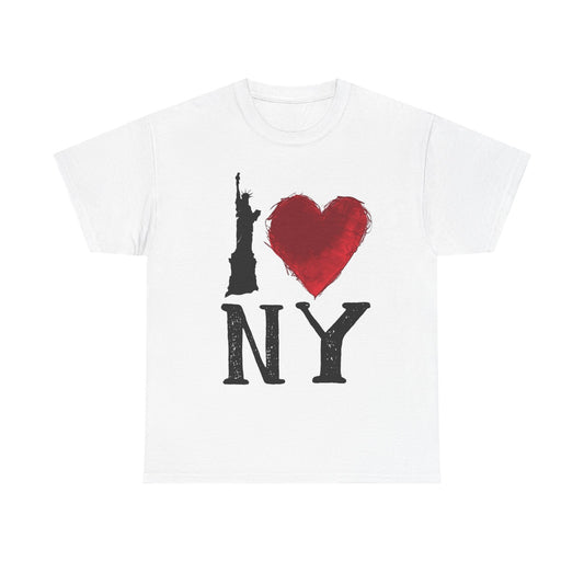 I Love New York Painting Graphic T Shirt Unisex NEW Heavy Cotton Tee