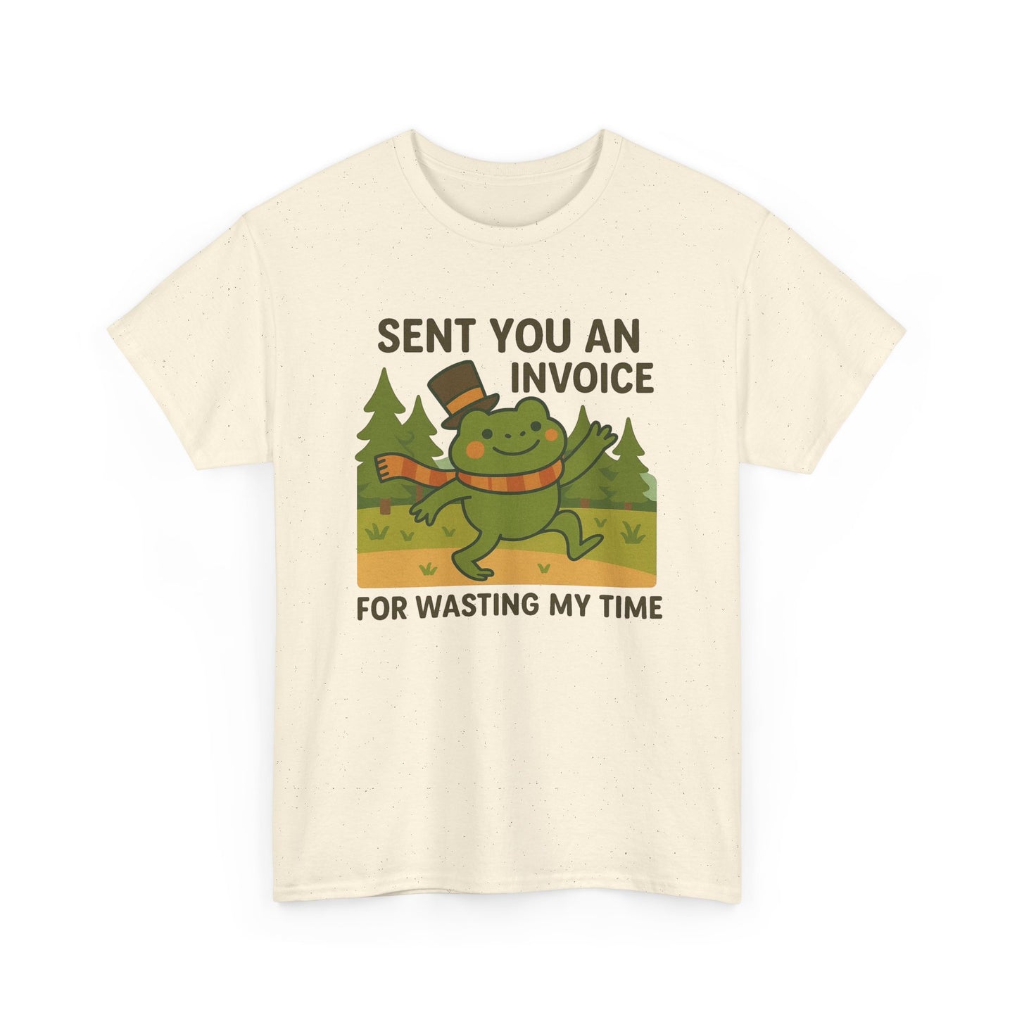 Don't Waste My Time Funny Frog Graphic T Shirt Men's Heavy Cotton Tee