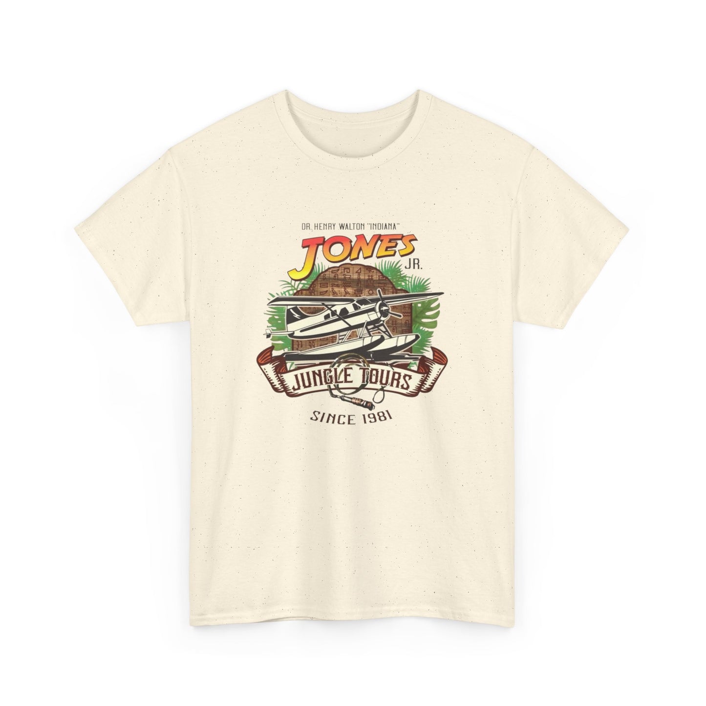 Jungle Tours Indiana Jones Graphic T Shirt Unisex Heavy Cotton Tee