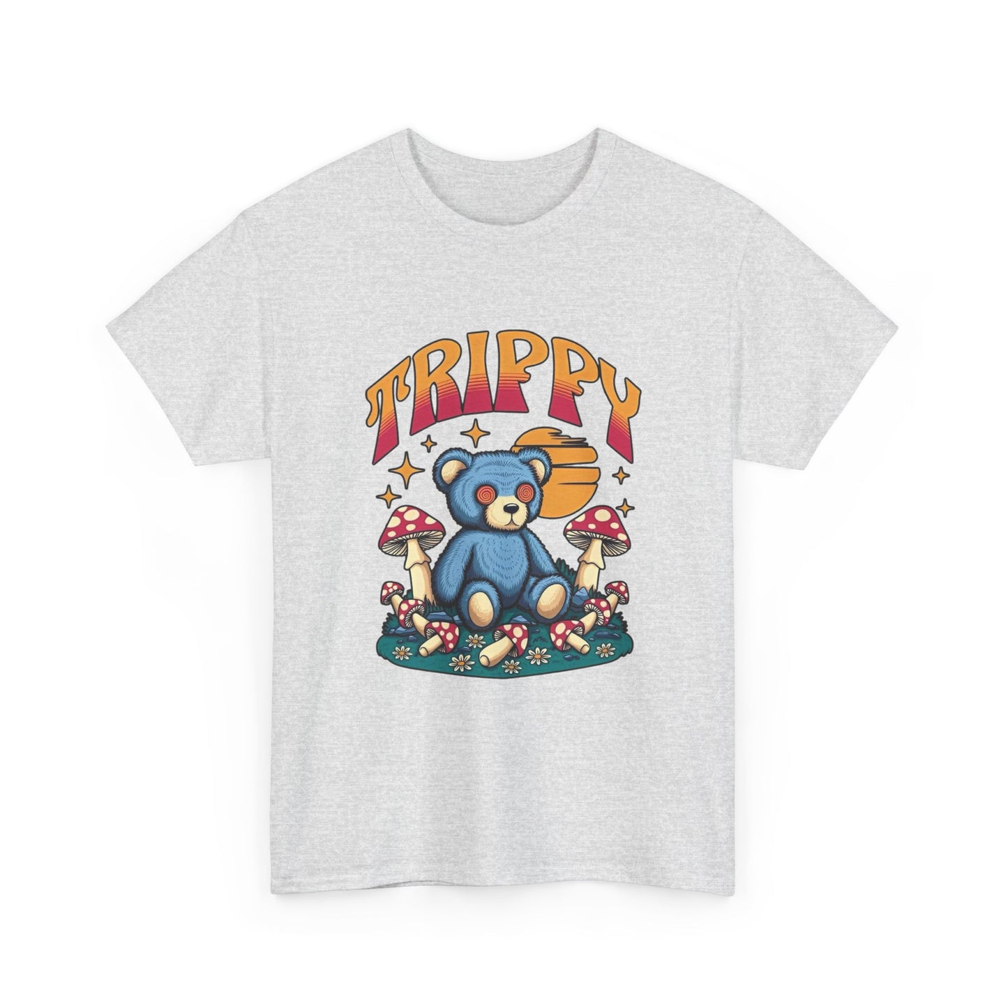 Trippy Bear Graphic T-Shirt Men's Women's Heavy Cotton Tee NEW GIFT