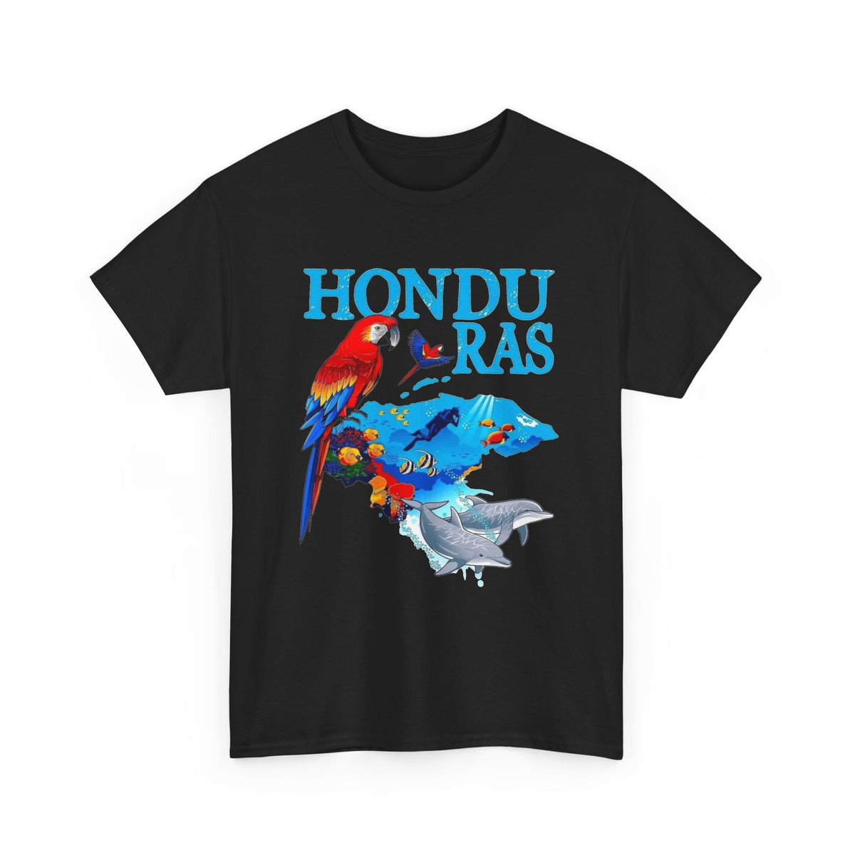 Honduras Graphic T Shirt Men's Retro Tropical Birds Heavy Cotton Tee