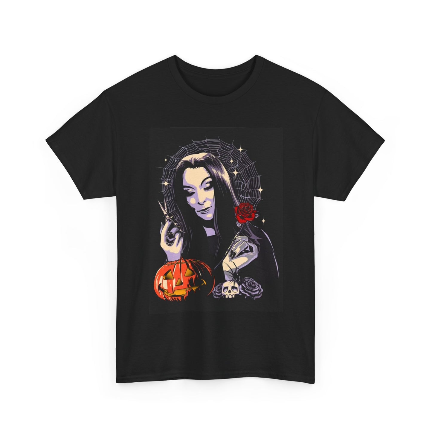 The Adams Family Halloween Tshirt Horror Pumpkin Graphic Retro Unisex Heavy Tee
