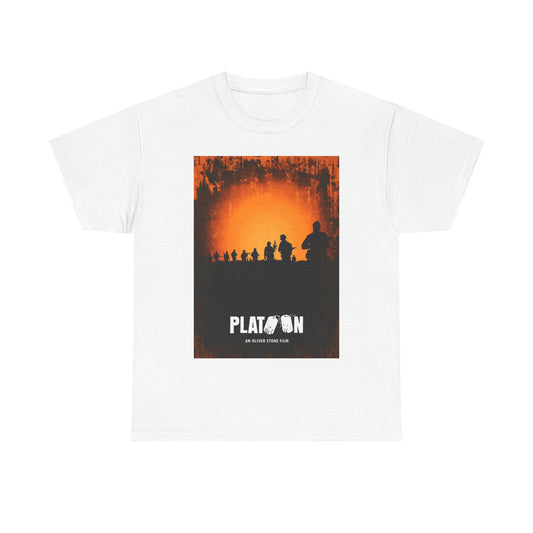 Platoon Tshirt Vintage 80s Military Movie retro Unisex Heavy Cotton Tee
