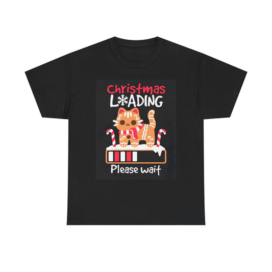 Christmas Loading Graphic T Shirt Funny Unisex Heavy Cotton Tee
