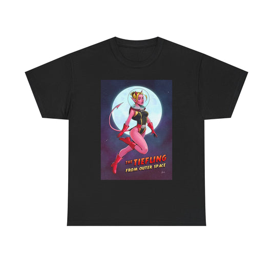 The Tiefling From Outer Space T Shirt Graphic Cartoon Unisex Heavy Cotton Tee