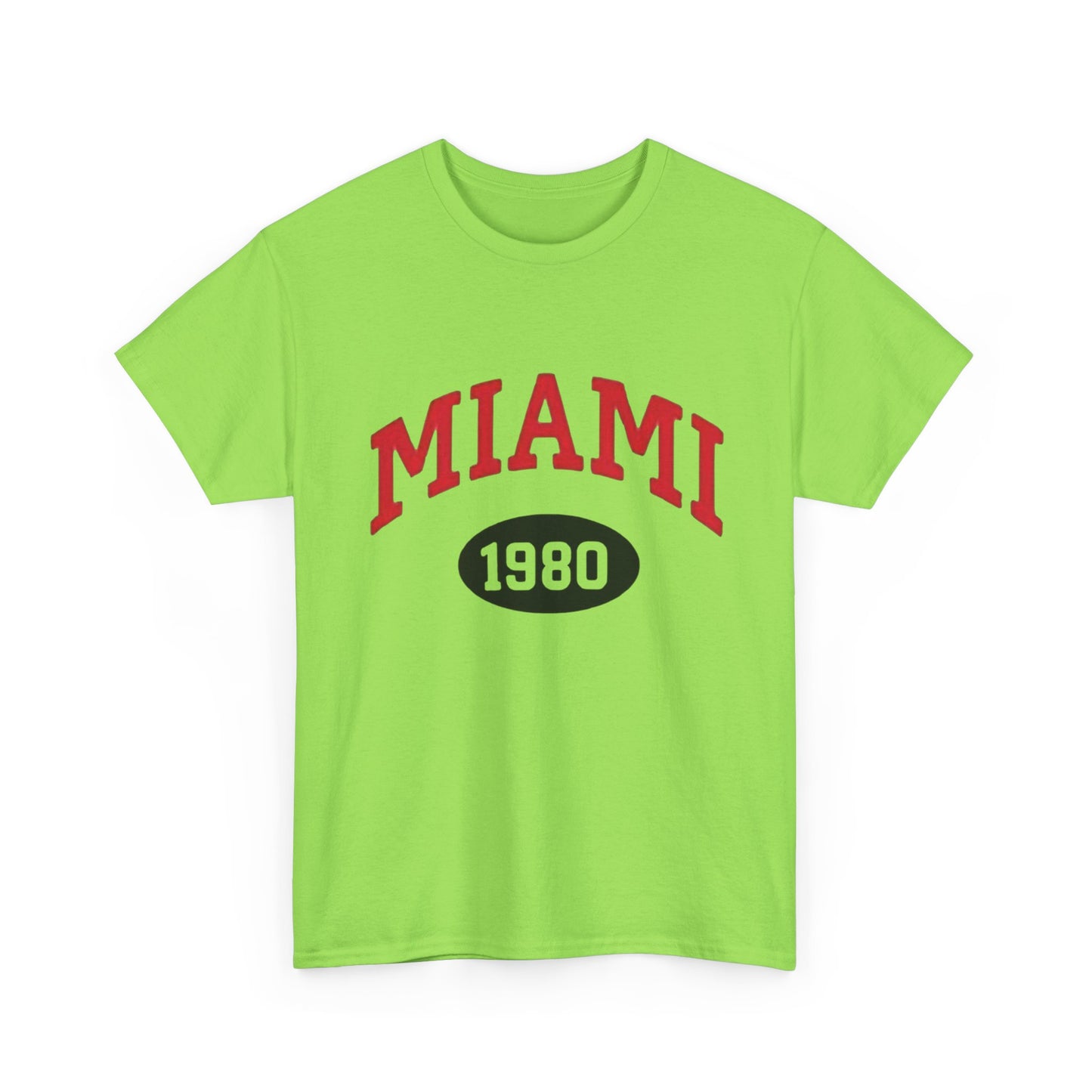 Miami 1980's Graphic T Shirt NEW Unisex Heavy Cotton Tee