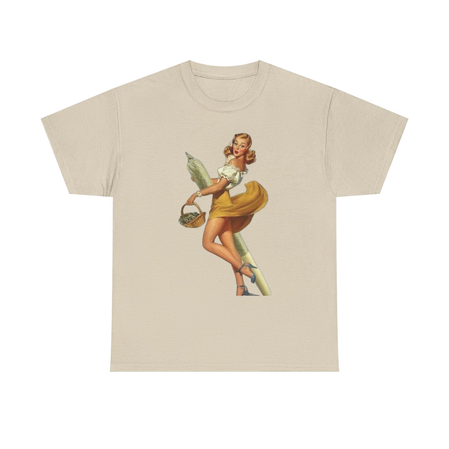 Weed Model Vintage Pinup Graphic T-Shirt Womens Comfy Cotton Tee NEW