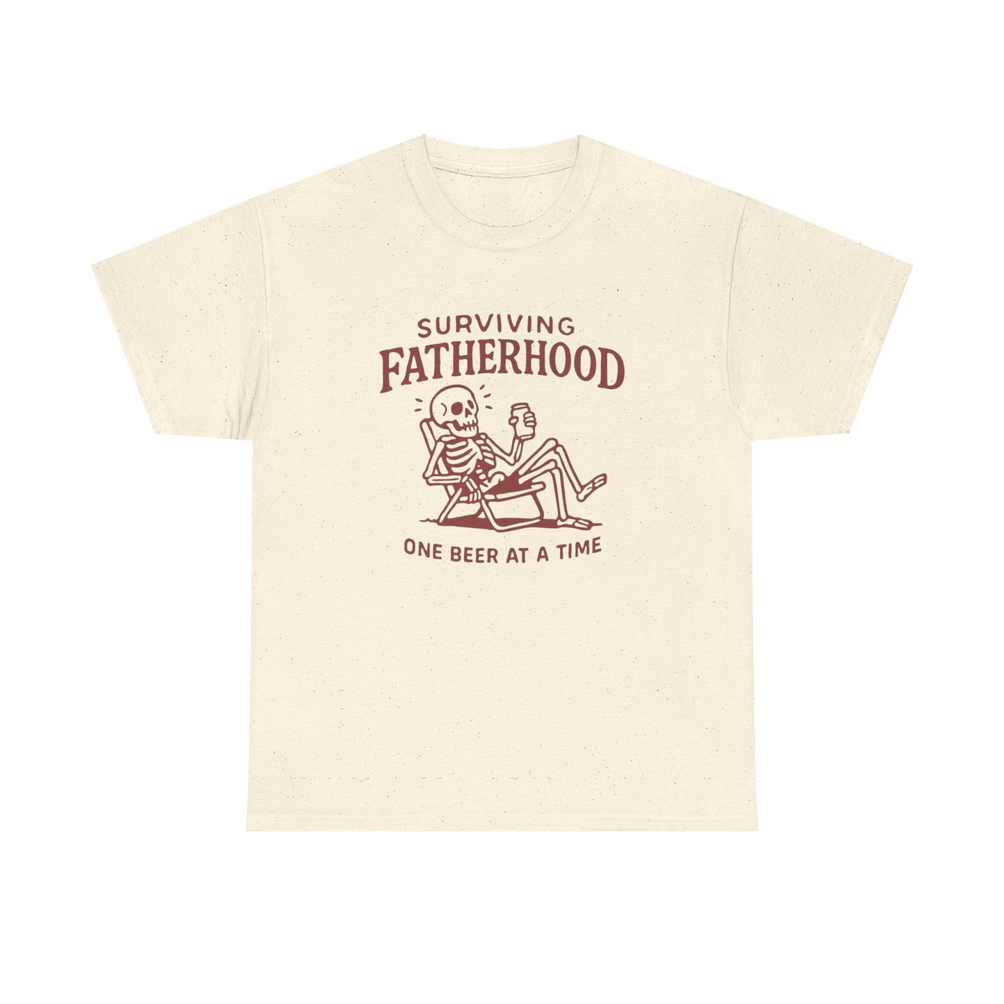 Surviving Fatherhood One Beer At A Time Graphic T Shirt Unisex Heavy Cotton Tee