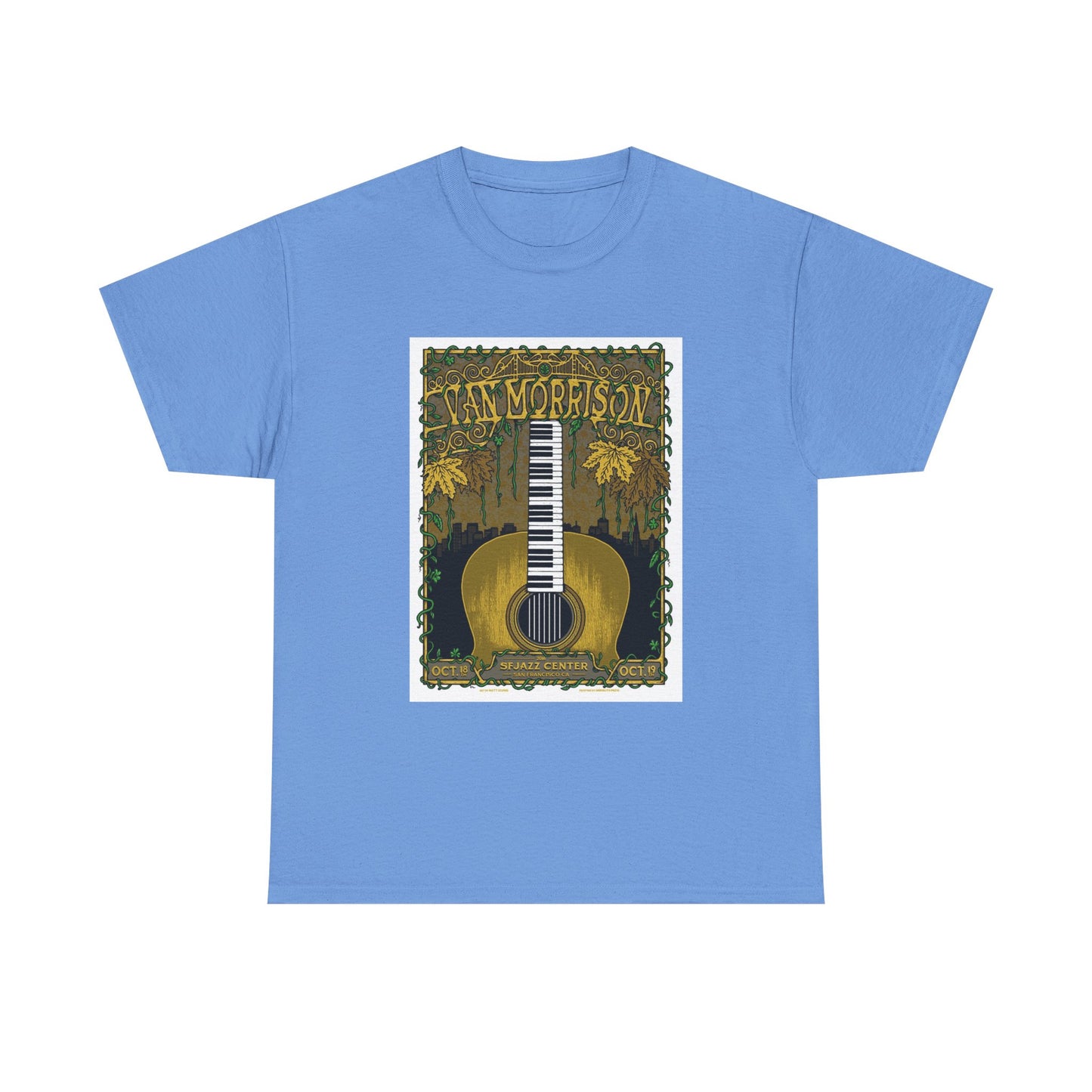 Van Morrison Tshirt Classic Rock Merch Graphic Retro Unisex Heavy Cotton Tee