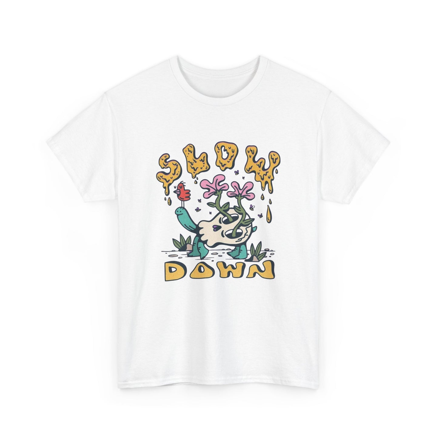 Slow Down Trippy Graphic T Shirt NEW ADULT TEE VINTAGE