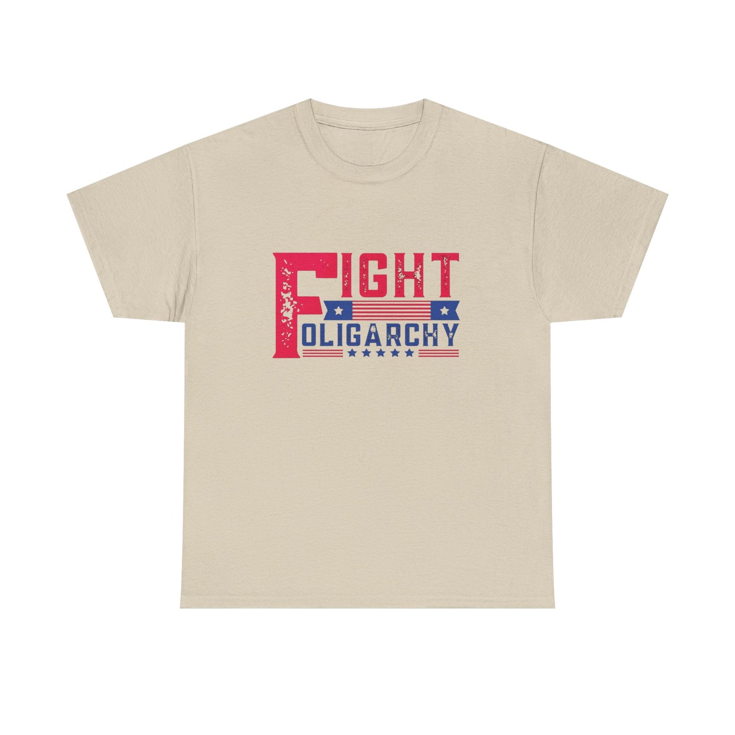 Fight Oligarchy Tour AOC Sanders Graphic T Shirt Unisex Heavy Cotton Tee
