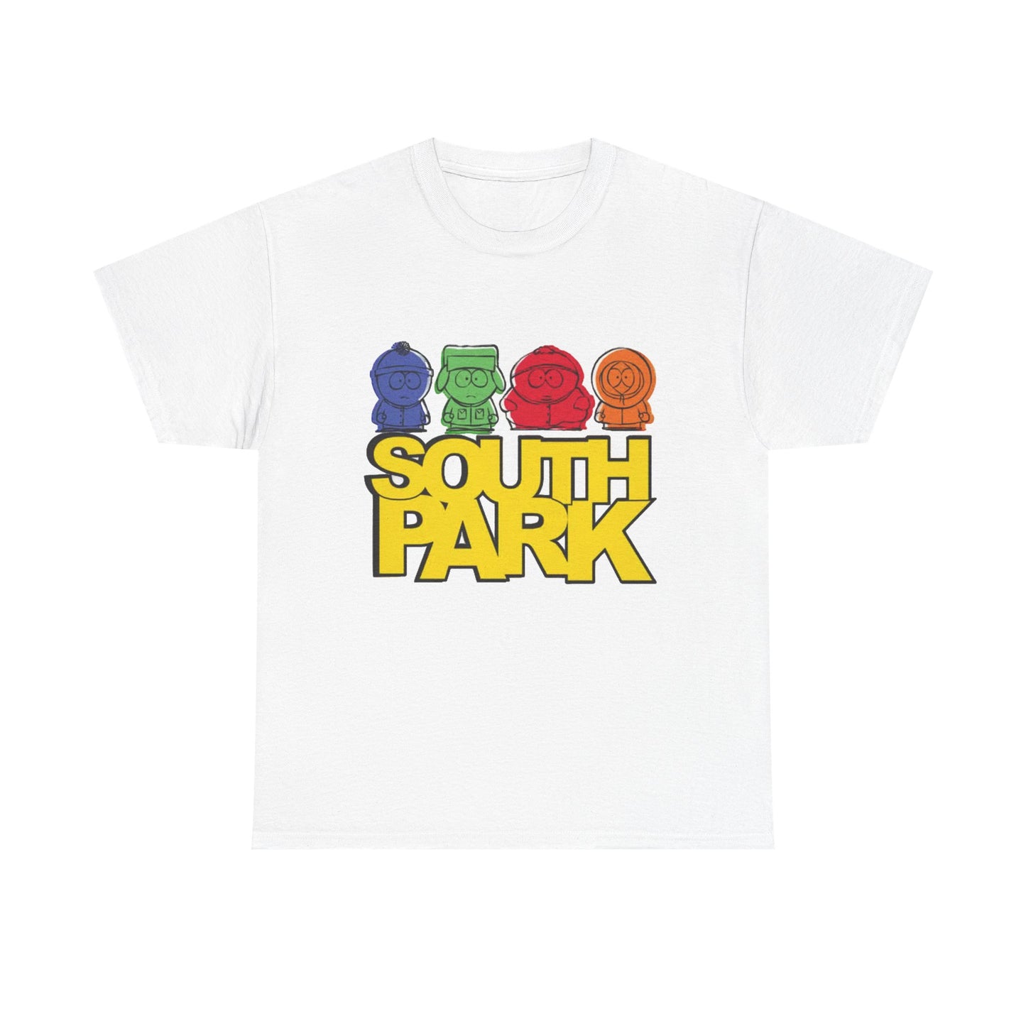South Park T-shirt cartoons gaming graphic tee Unisex Heavy Cotton Tee retro