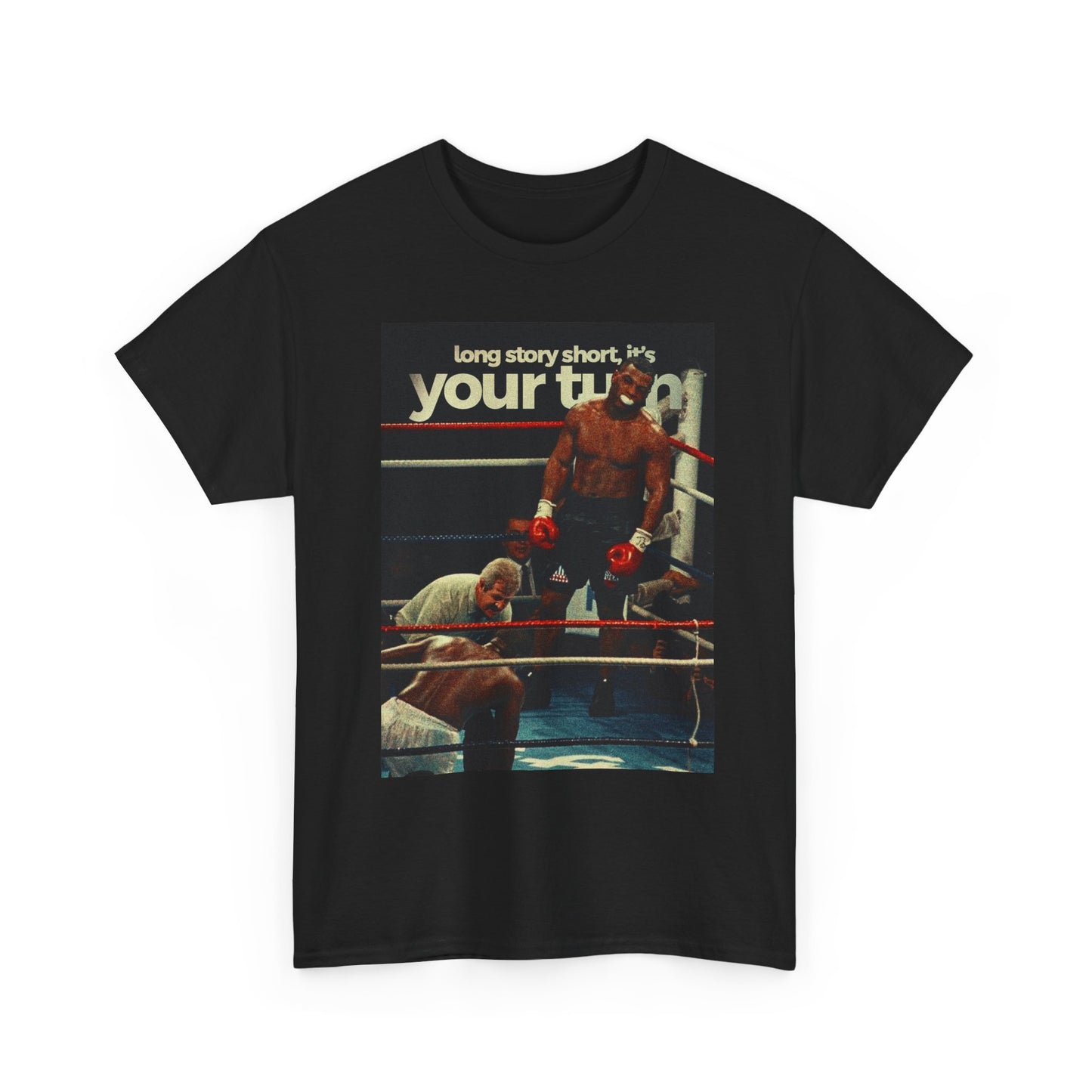 Mike Tyson Long Story Short Graphic T Shirt S-5XL Unisex Heavy Cotton Tee