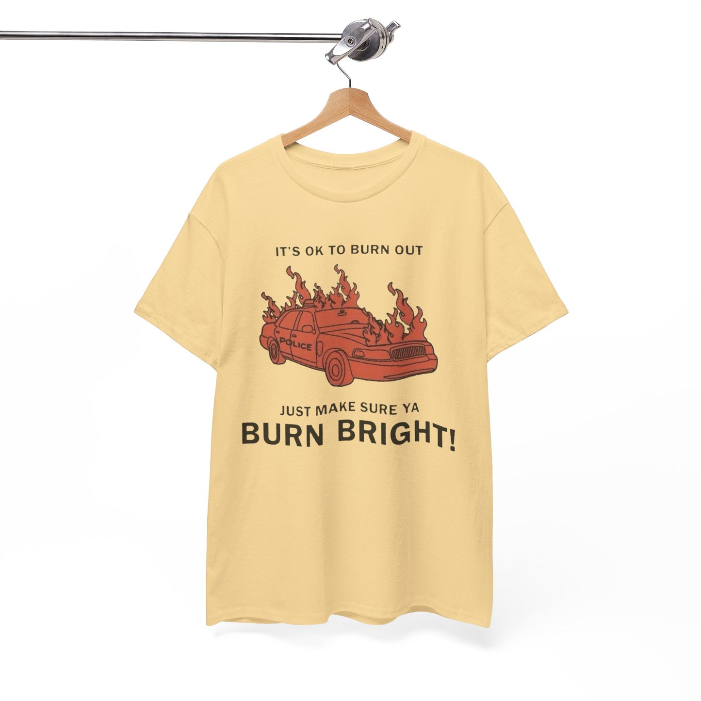 Burn Bright Retro 90's Graphic T Shirt Unisex Heavy Cotton Tee