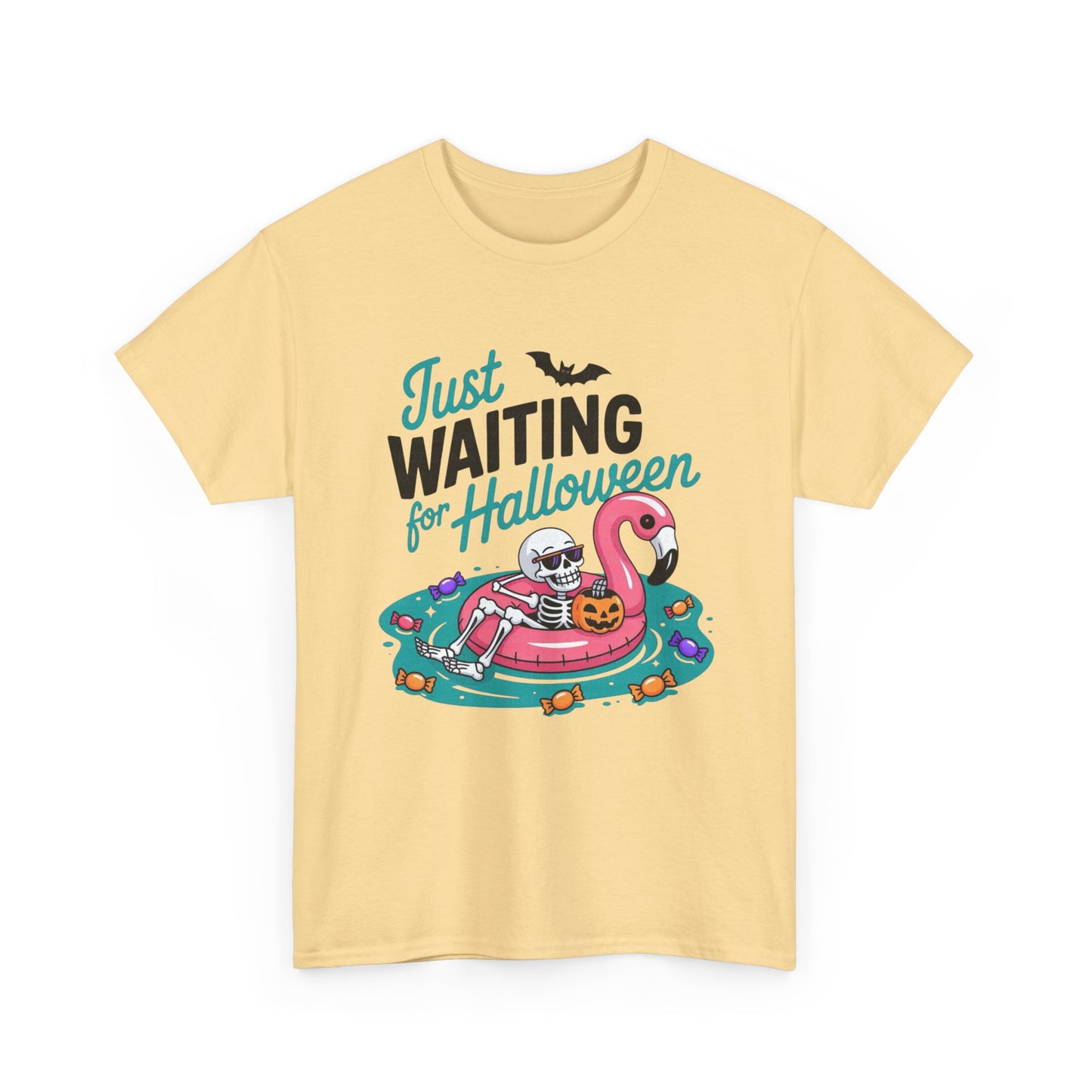 Just Waiting For Halloween Graphic T-Shirt Men's Women's Heavy Cotton NEW GIFT