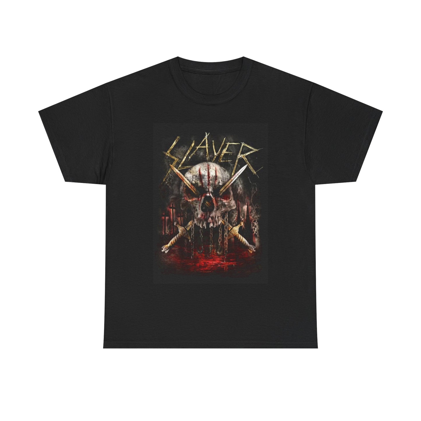 Slayer T-shirt graphic metal rock vintage rock nation Unisex Heavy Cotton Tee