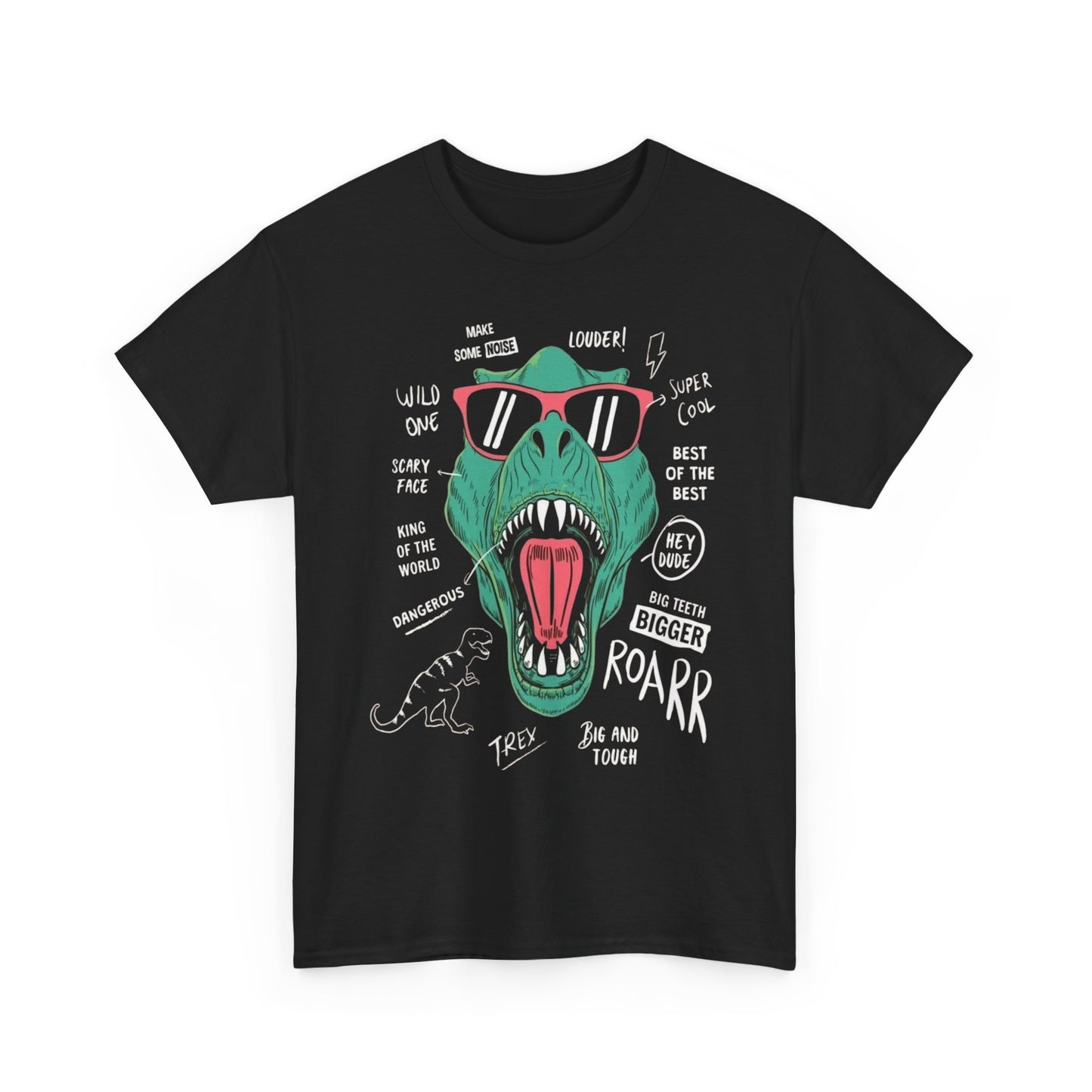 Dinosaur Roar Graphic T Shirt NEW ADULT Heavy Cotton Tee