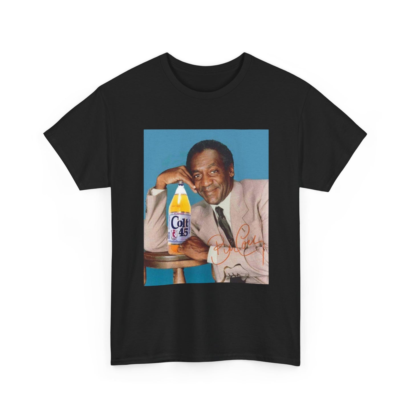 Colt 45 Poster Tshirt Funny The Cosby Show AD Beer Malt Unisex Heavy Cotton 90s