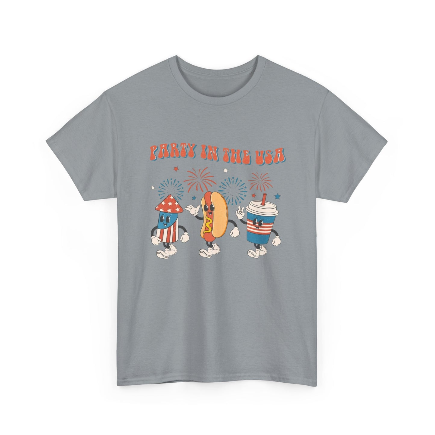 Party In The USA 4th Graphic T Shirt ADULT NEW