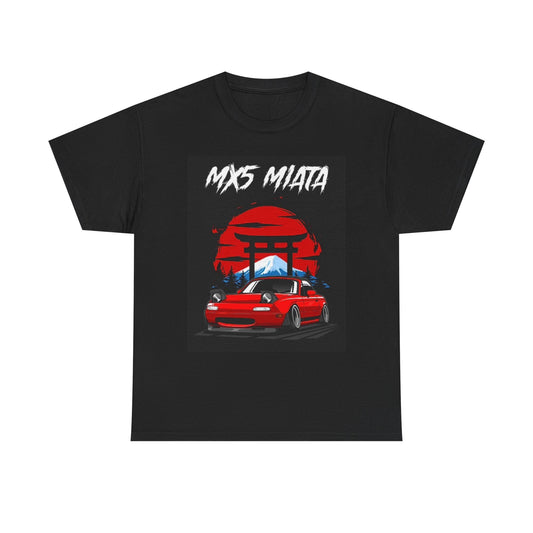 Mazda Miata Graphic T Shirt Retro Car Show JDM Unisex Heavy Cotton Tee