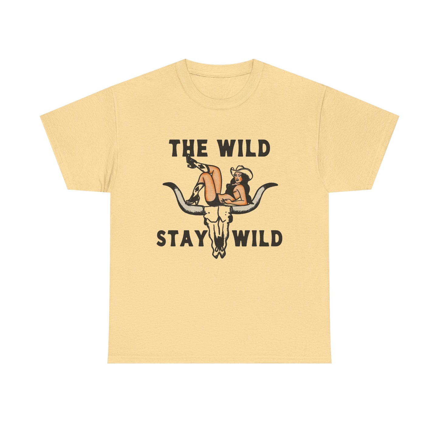 The Wild Stay Wild Graphic T Shirt Unisex Heavy Cotton Tee GIFT NEW