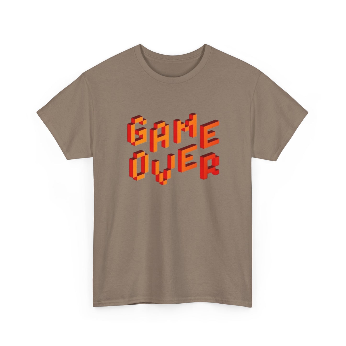Game Over Retro Gaming Graphic T Shirt NEW GIFT Unisex Heavy Cotton Tee