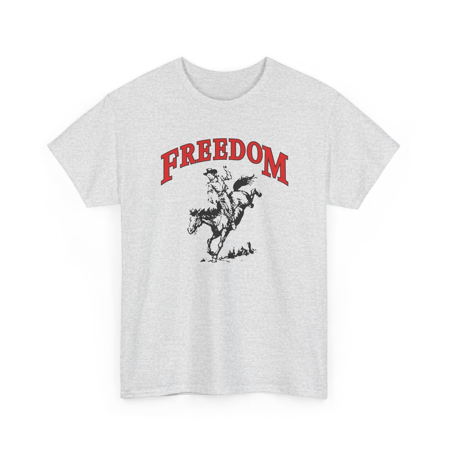 Freedom Western Cowboy Graphic T Shirt Heavy Cotton Tee NEW Gift