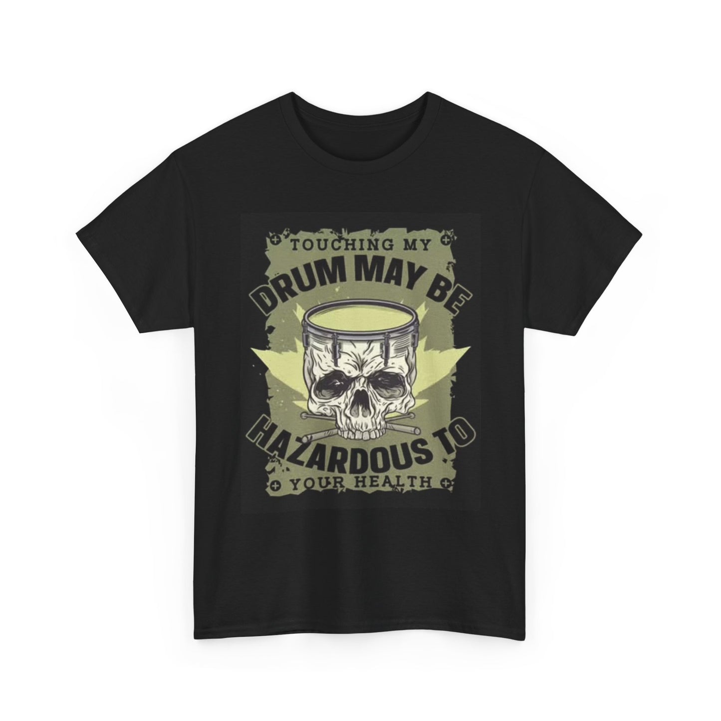 Dont Touch My Drums Funny Graphic T Shirt Retro Gift Unisex Heavy Cotton Tee
