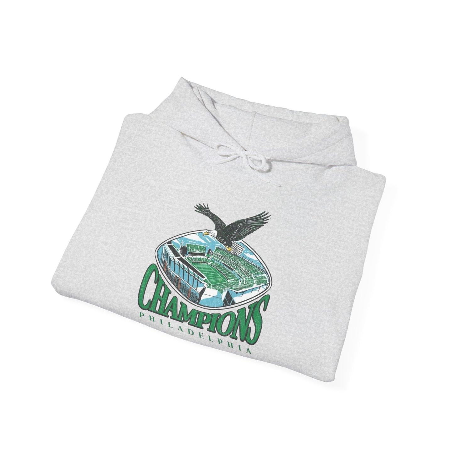 Philadelphia Champions GO BIRDS Graphic Hoodie NEW Heavy Blend Hooded Sweatshirt