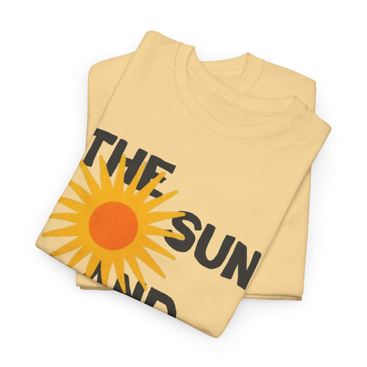 The Sun And The Sea Graphic T Shirt Retro Men's Heavy Cotton Tee