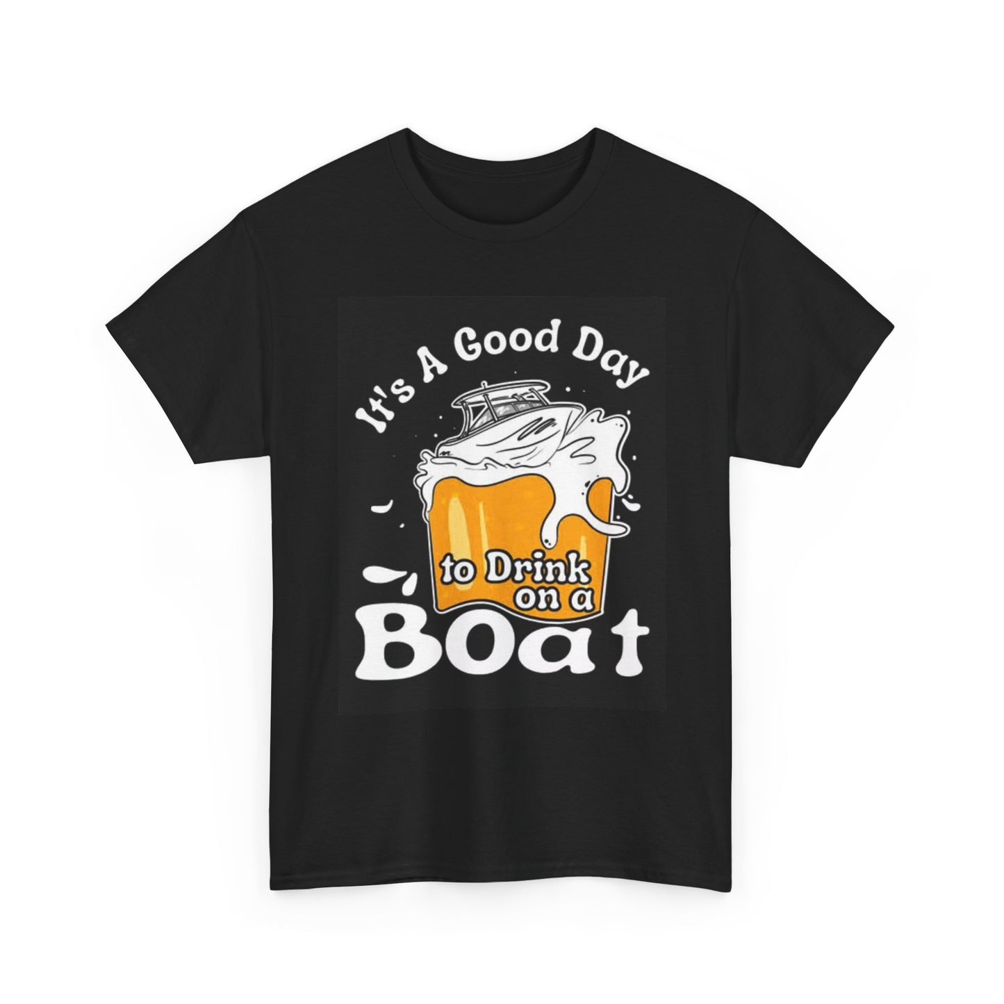 Day Drinking On A Boat Funny Shirt Graphic Gift Beers Unisex Heavy Cotton Tee