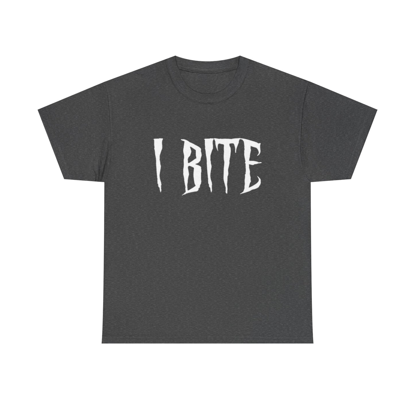 I Bite Shirt Funny Joke Graphic Vampire Dad Humor Unisex Heavy Cotton Tee