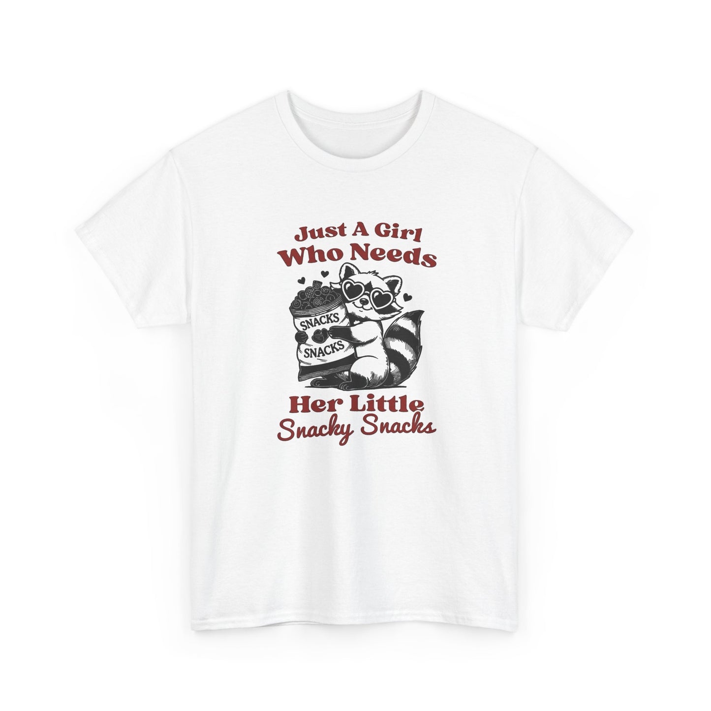 Just A Girl Who Loves Her Snacks Graphic T Shirt NEW Vintage Unisex Heavy Cotton