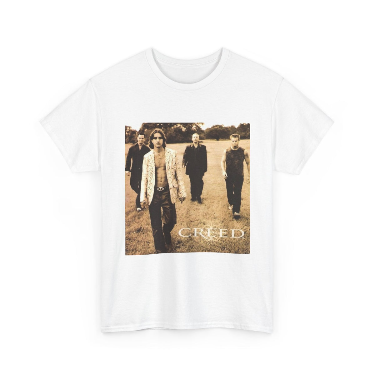 Creed Tshirt Vintage Rock Band Album Cover Garage Beers Unisex Heavy Cotton Tee