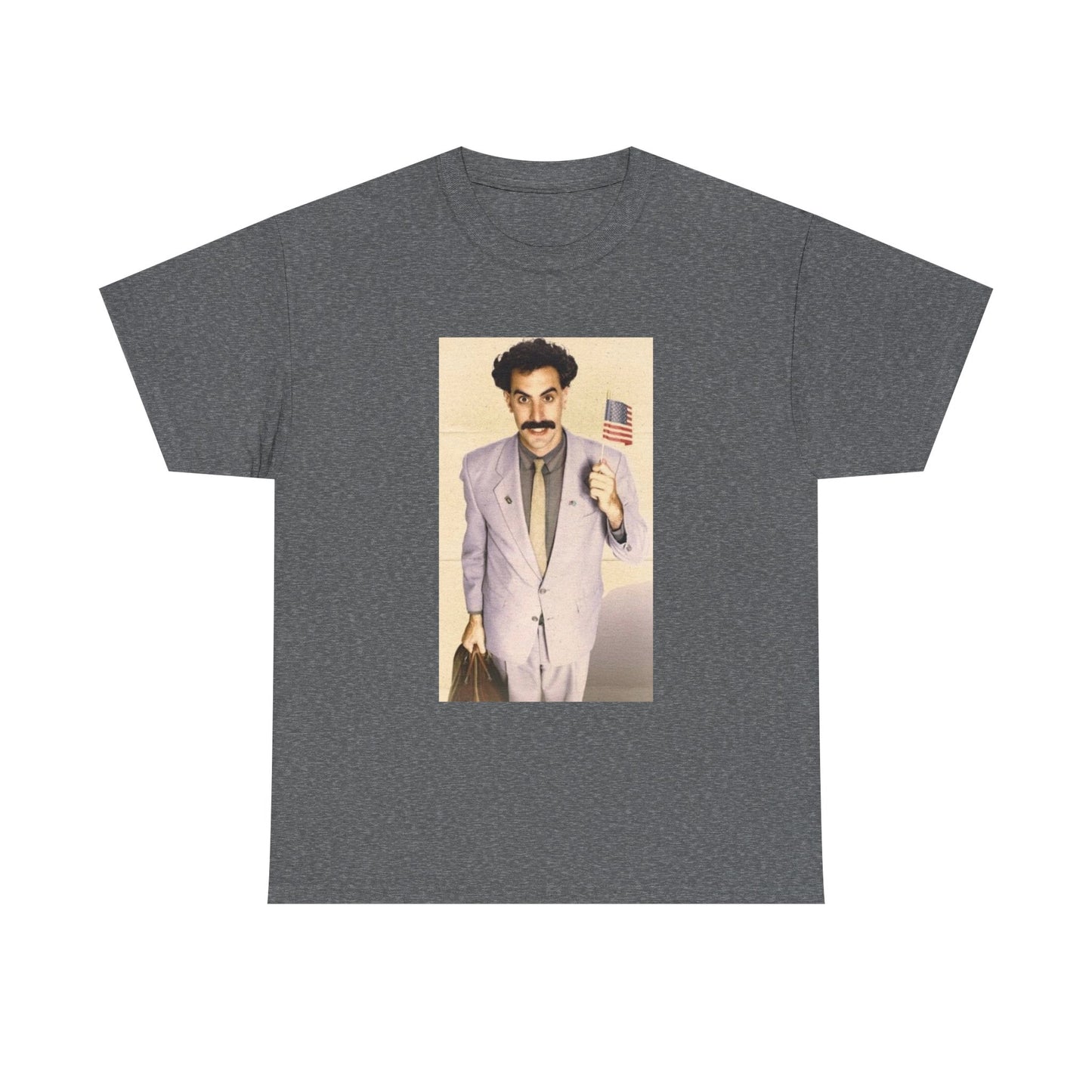 Borat Comes to America Tshirt Funny Comedy Movie Unisex Heavy Cotton Tee
