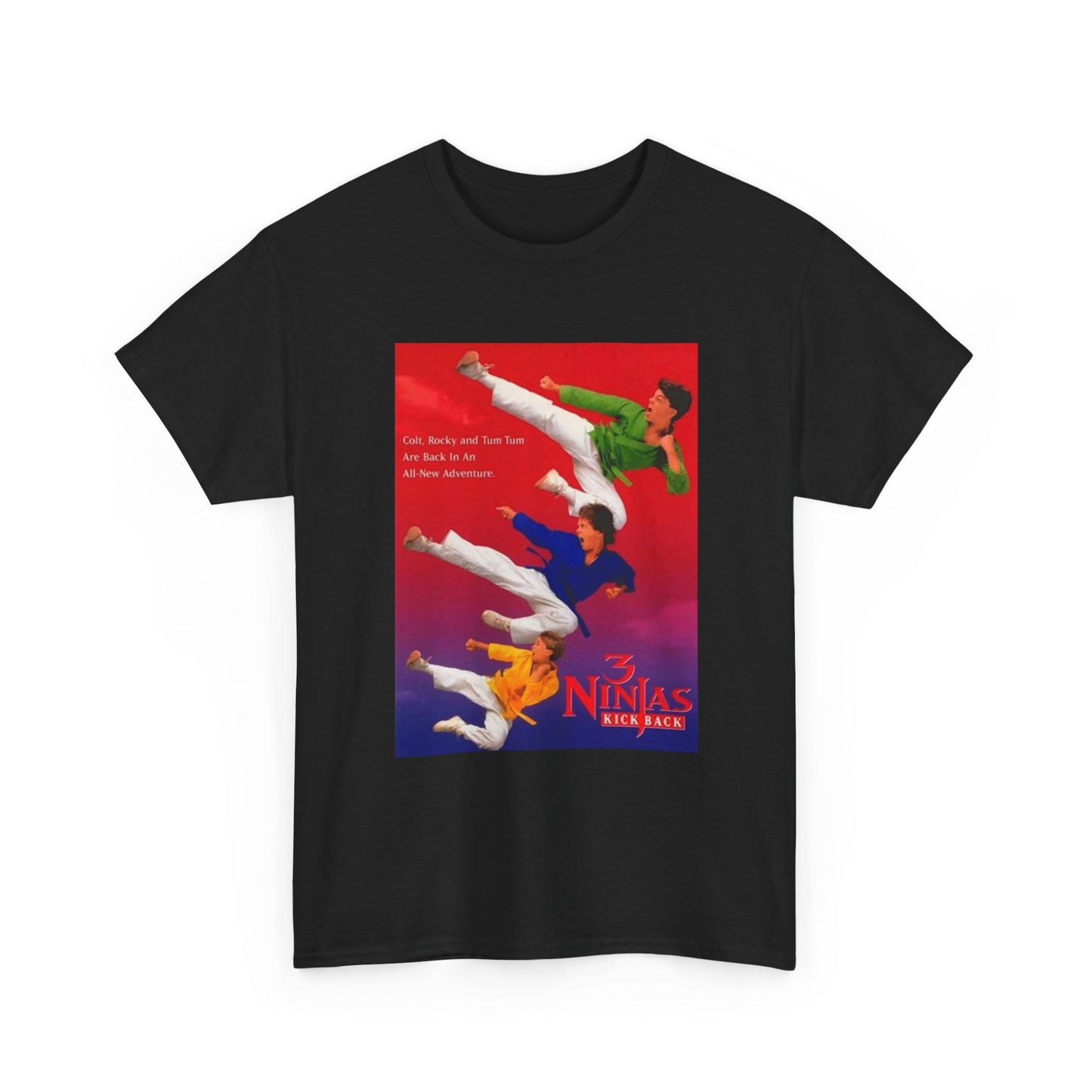 3 Ninjas T shirt Retro 90s Kids Movie Vintage Comedy Karate Unisex Heavy Cotton