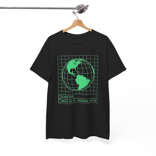 Earth Mostly Harmless Graphic T Shirt NEW ADULT Unisex Heavy Cotton Tee