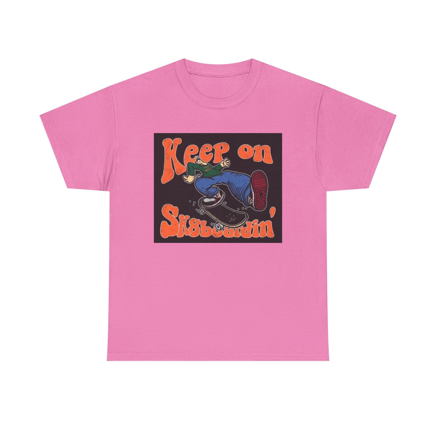 Keep On SkateBoarding Tshirt Skate or Die Vintage Graphic Retro Unisex Heavy tee