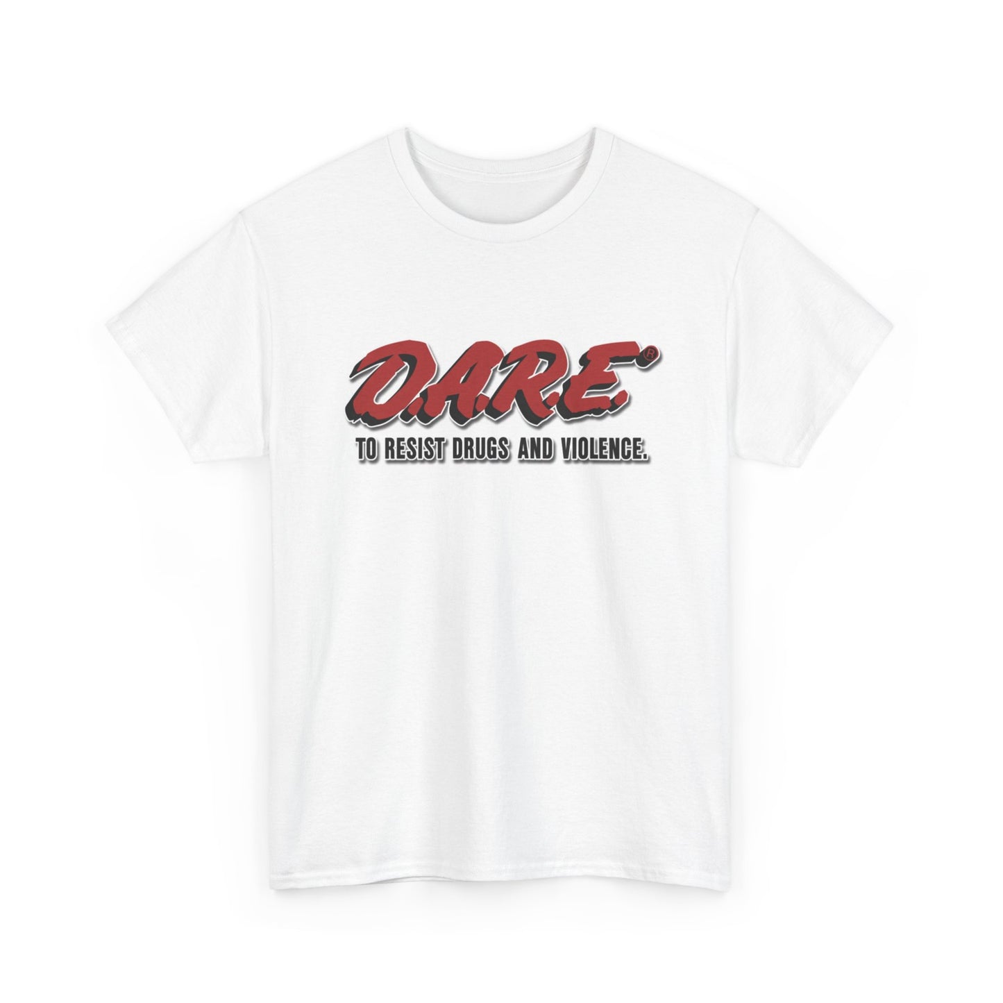 Dare To Resist Drugs Tshirt Tiger Retro 90s Kids poster Unisex Heavy Cotton Tee