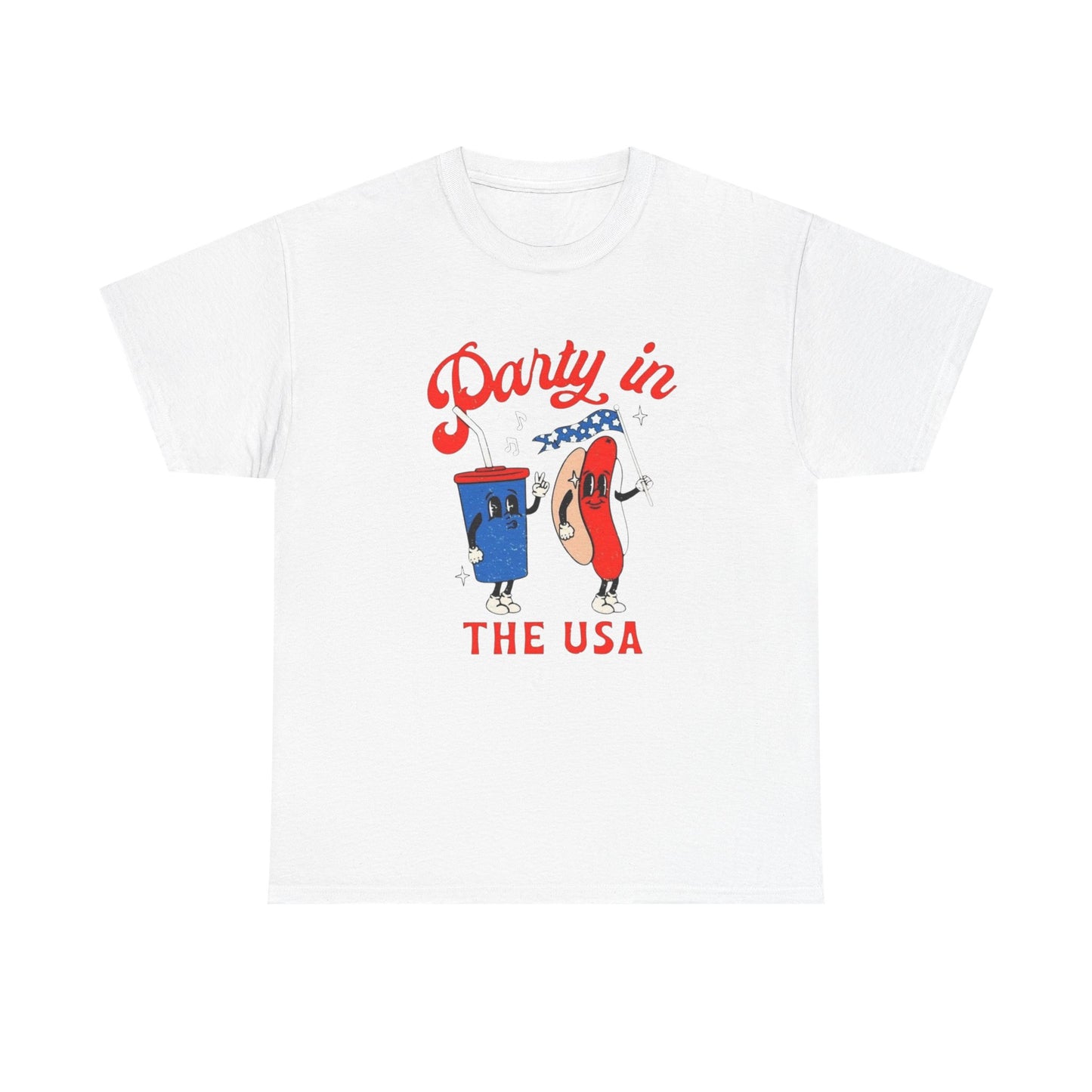 Party In The USA BBQ 4th July Graphic T Shirt ADULT NEW