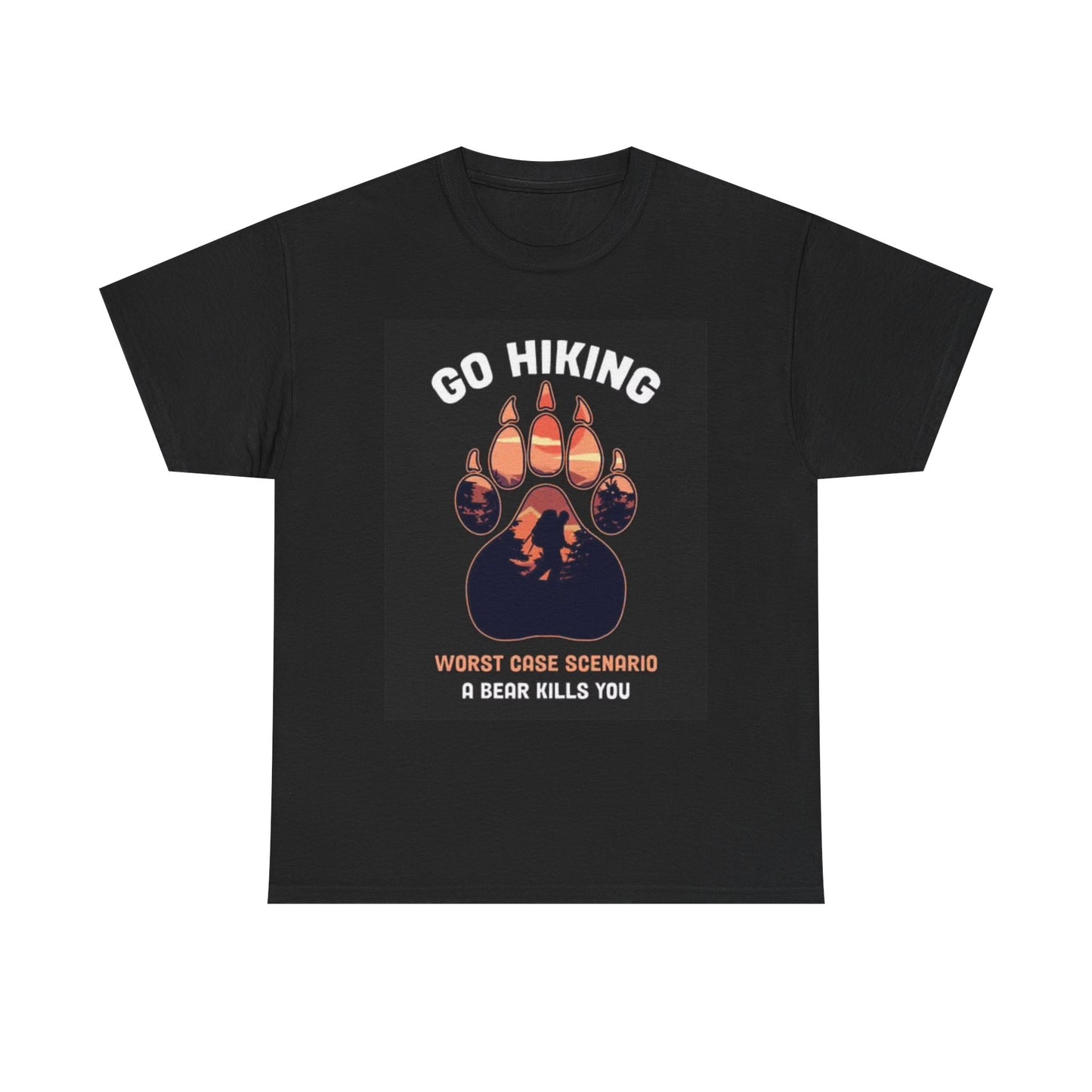 Hiking Bear Tee, Outdoor Adventure T-Shirt, Exercise Workout Shirt, Funny Gym