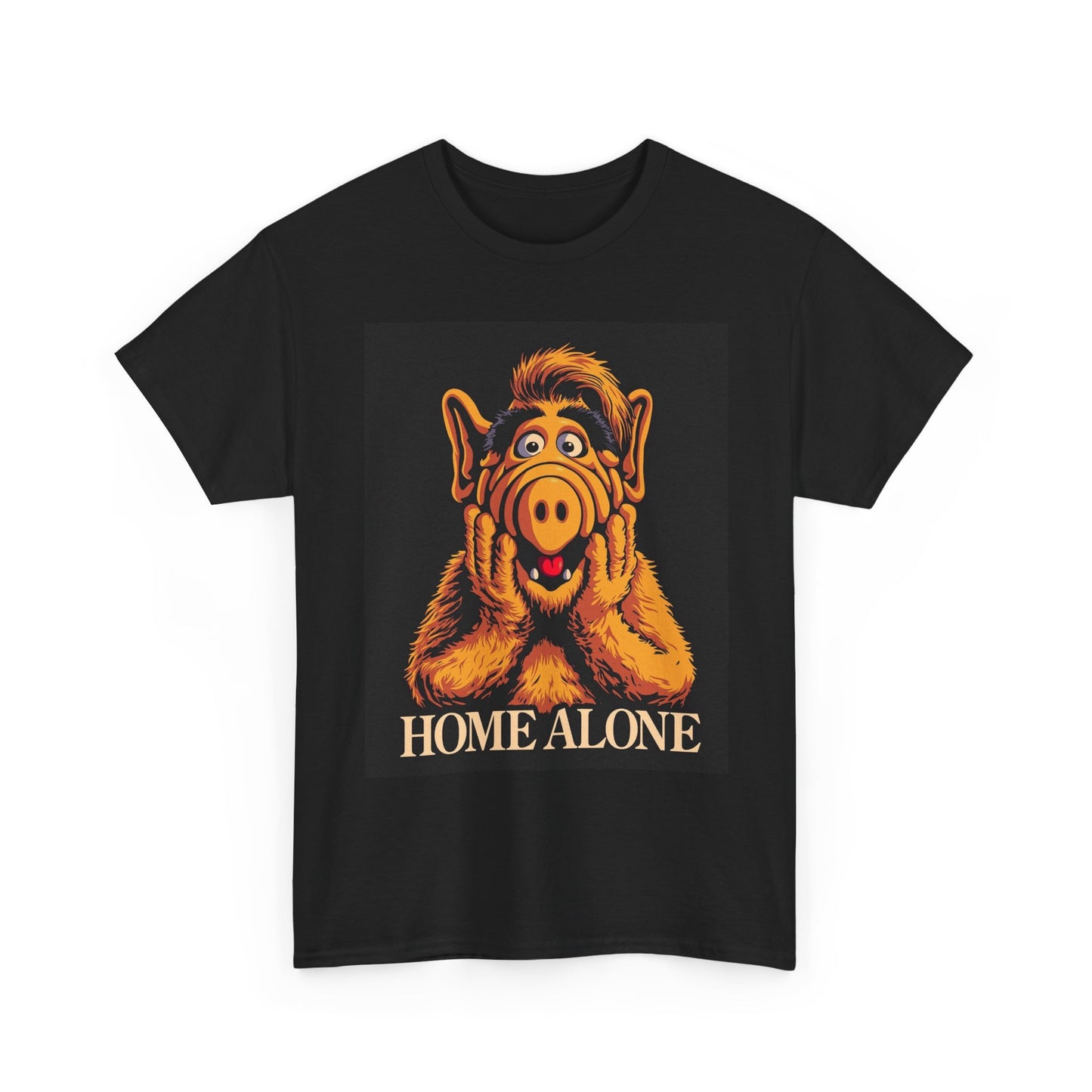 Home Alone Alf Funny Graphic T Shirt Vintage Heavy Cotton Tee
