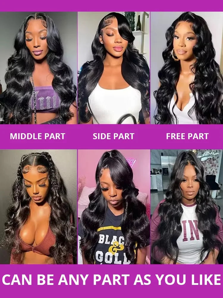 Peruvian 250% Density 30 32 inch 13x6 HD Lace Front Human Hair Wigs Body Wave Raw 13x4 Frontal Wigs Women Glueless Closure Wig